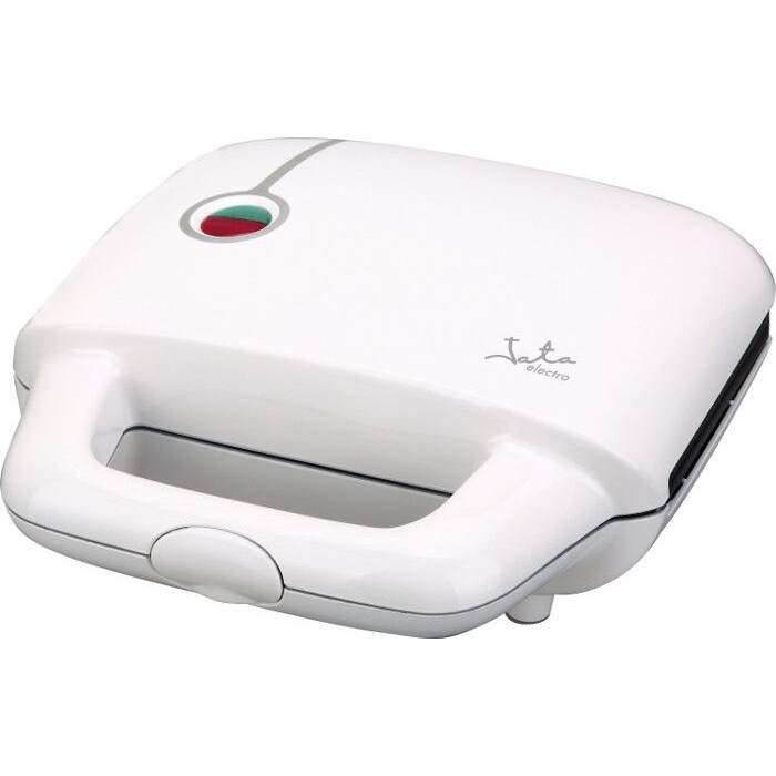 Sandwichera JataSW222N. 2 sándwiches XXL. Placas antiadherentes. Sellado perfecto. Almacenaje vertical. Tostado rápido y uniforme. Fácil limpieza