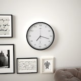 thumbnail of Décoshop26 - Horloge murale radioguidée Mouvement à quartz 31 cm Blanc/noir DEC022250