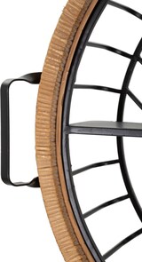 thumbnail of Cebu Wandregal 72,5 x 18 x 65 cm aus schwarzem Metall und Rattan – Geometrisches und Boho-Chic-Design für die Wanddekoration