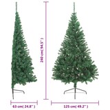 thumbnail of vidaXL Künstlicher Halb-Weihnachtsbaum mit Ständer Grün 240 cm PVC