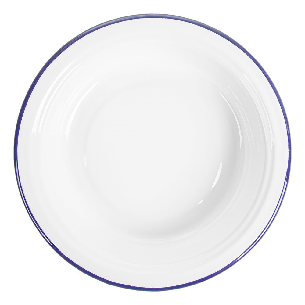 Platos Hondos 'Enamelware' 330 Ml Ø 18X3,5 Cm Blanco Hierro Esmaltado (6 Unidades)