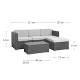 thumbnail of SVITA CALIFORNIA Polyrattan Lounge Rattan Set Sofa Garnitur Gartenmöbel Schwarz