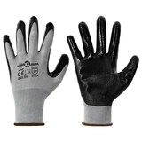 thumbnail of vidaXL Werkhandschoenen 12 pcs Grijs en zwart 8 / m Polyester