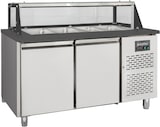 thumbnail of vaiotec Salattheke / 2-fach mit Türen, Glasaufbau, für 4x GN 1/1 "schwarz", 1500 x 800 mm