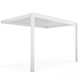 thumbnail of Pergola bioclimatique adossée blanche 3x4m et 3 stores