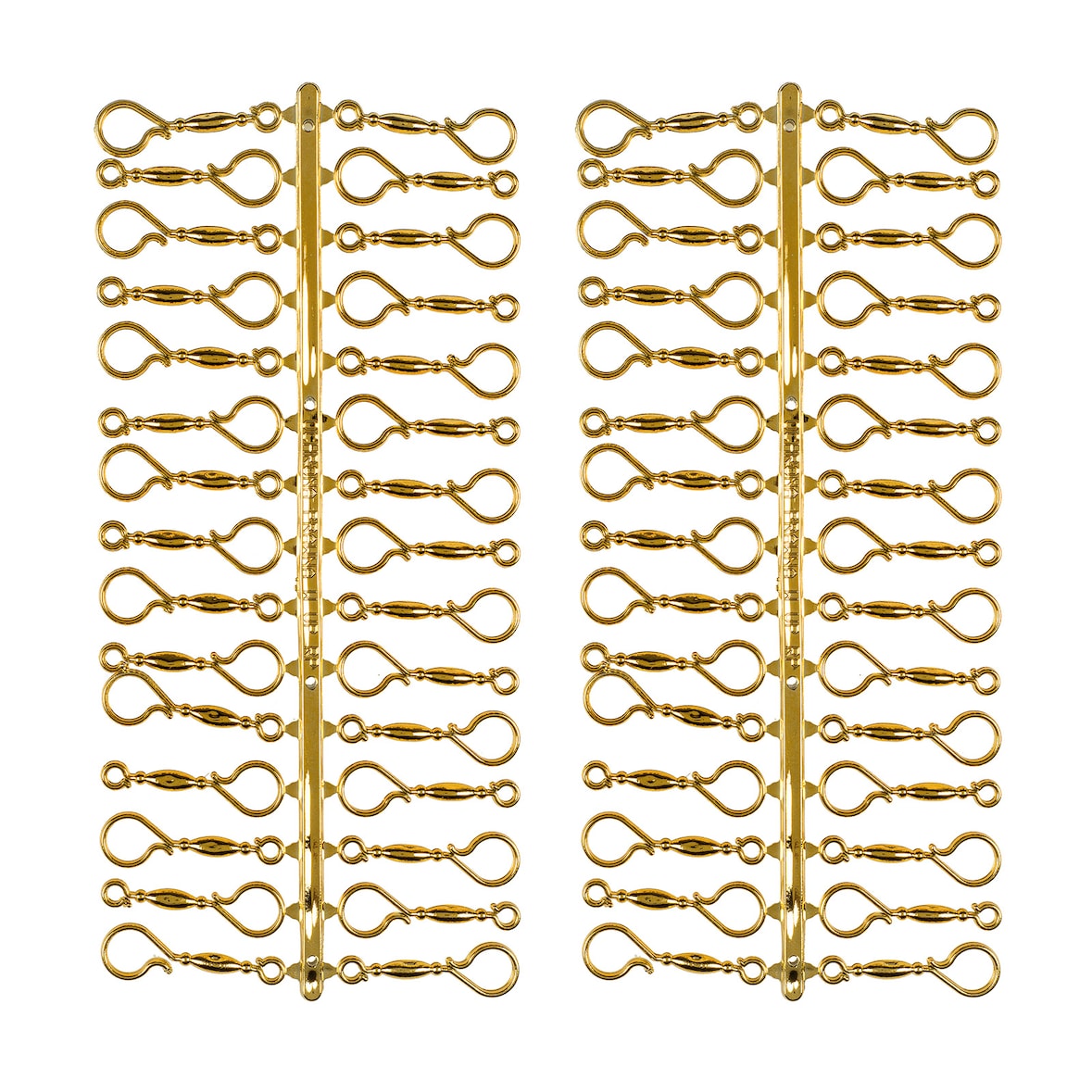 60 Stück Weihnachtskugeln Haken `Gold Candy` Aufhänger