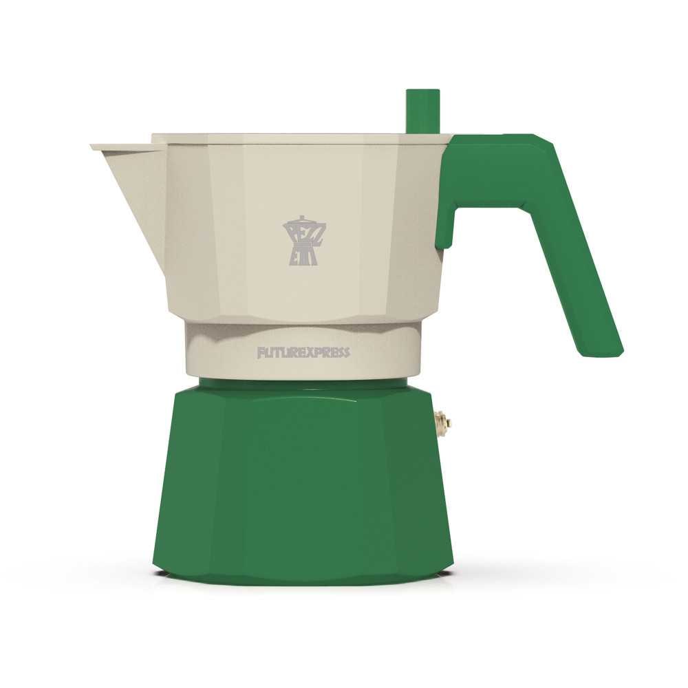 Cafetière italienne FUTUREXPRESS aluminium Vert forêt 15.5 x 8.7 x h14.2 cm PEZZETTI