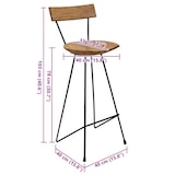 thumbnail of Barhocker 2er-Set aus massivem Teakholz, Modell Atlas Soleil