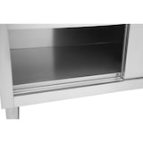 thumbnail of METRO Professional Mesa-Armario de trabajo para restauración GSCB1140, acero inoxidable, 140 x 70 x 85 cm, con puerta corredera, plata