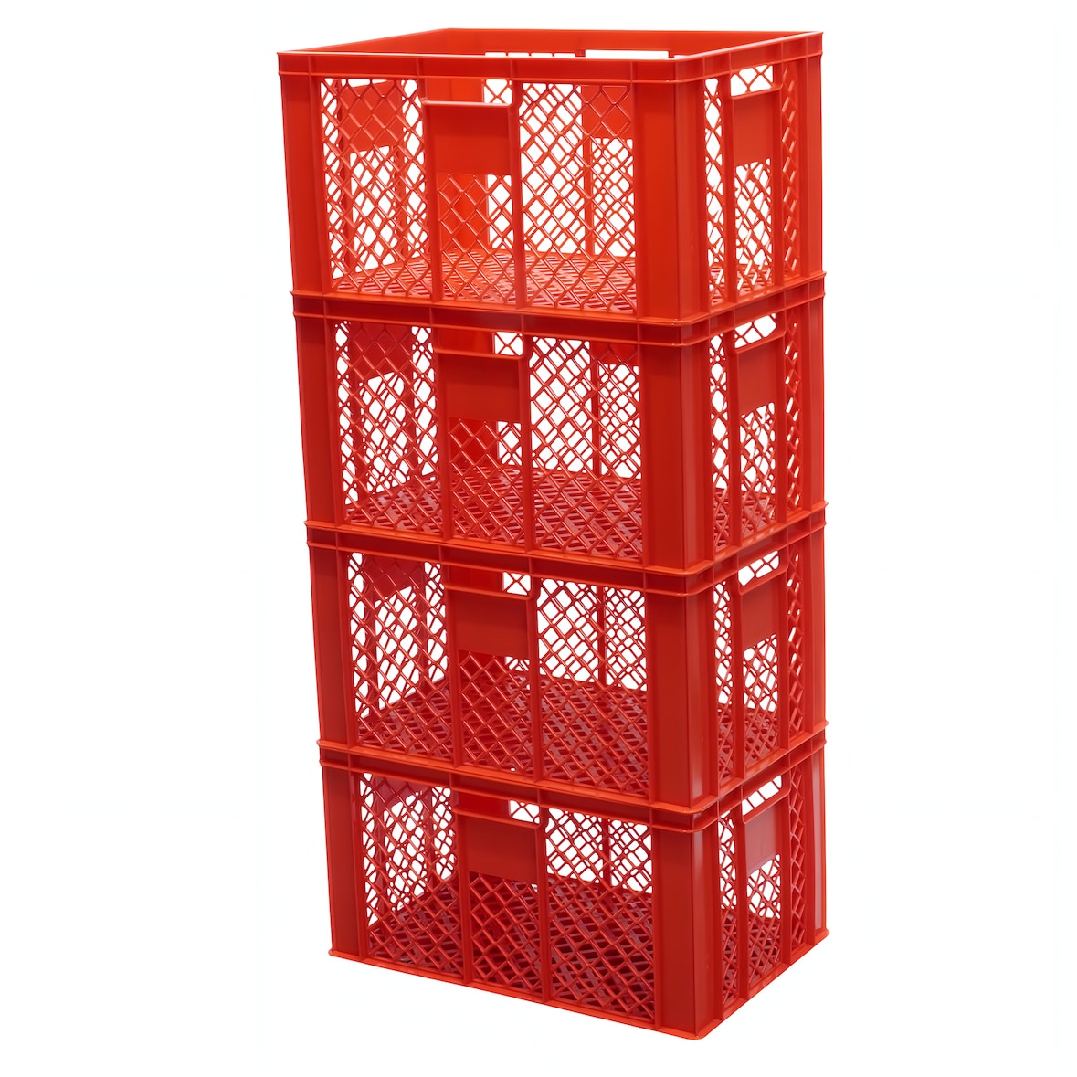4 Stück Bäckerkisten / Brotkisten 600 x 400 x 320 mm in rot