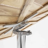thumbnail of Aluminium- und Holztisch quadratisch und neigbare Tischplatte 70 x 70 x 70 cm - Oviala