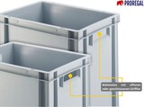 thumbnail of PROREGAL 16x Eurobehälter mit geschlossenem Griff und Scharnierdeckel | HxBxT 12x30x40cm | 11 Liter | Grau | Eurobox