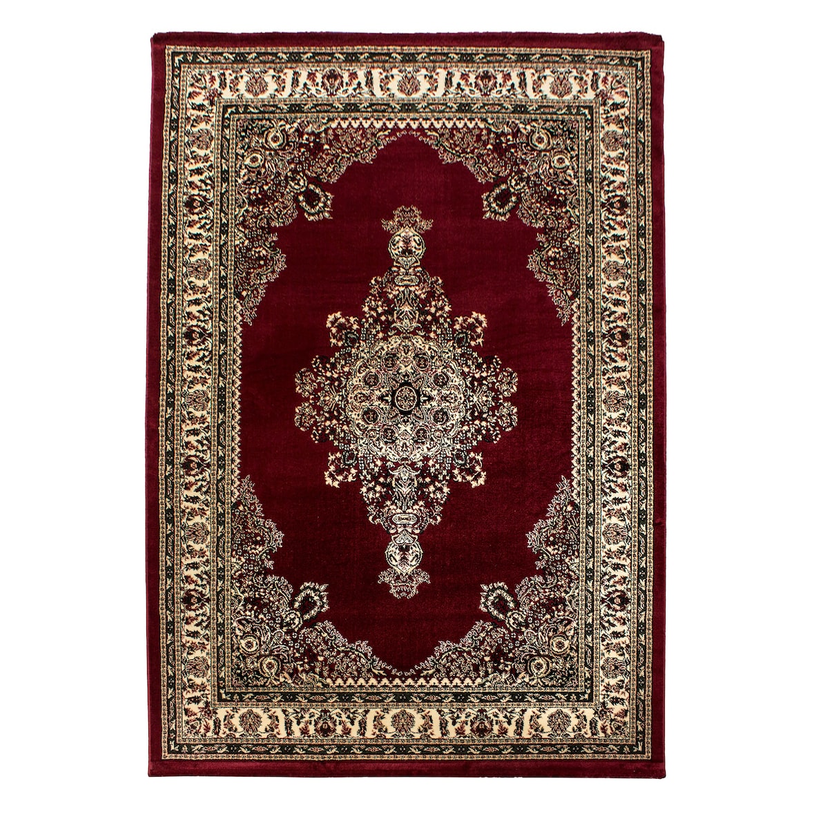 Teppich Waschbar Orient-Design Modern Strapazierfähig Esszimmer Flur Rot 200x290 cm OEKO-TEX Schadstoffgeprüft – ALETSCH von Kadima Design