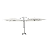 thumbnail of METRO PROFESSIONAL Guarda-sol duplo quadrado, aço, 2.5 x 2.5 m, repelente de água, branco/cinzento