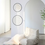 thumbnail of Albatros Spiegel rund schwarz mit Metallrand, 70cm Durchmesser, für Wohnzimmer, Badezimmer, Flur, Schlafzimmer, groß, Wand