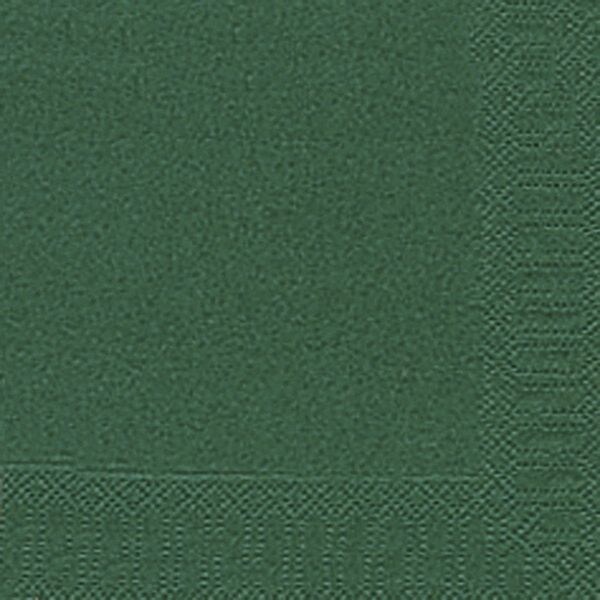 Duni 104048 Cocktail-Servietten 3lagig Tissue Uni dunkelgrün, 24 x 24 cm, 20 Stück
