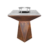 thumbnail of Braciere da giardino, Barbecue con foro per wok, griglia con gambe in acciaio e copertura protettiva - G1 corten