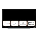 thumbnail of Nobo Whiteboard Glas 31"38x68cm schwarz, magnetisch aus gehärtem