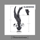 thumbnail of ADRIAN | Design Edelstahl große Badarmatur Schwan | Schwarz luxuriöse Waschtischarmatur Hotel Gastronomie|hohe Mischbatterie freistehende Waschbecken