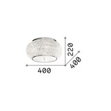 thumbnail of Plafoniera Contemporanea Pasha' Metallo-Cristallo Cromo 6 Luci E14