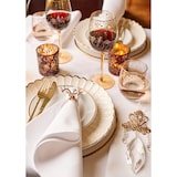 thumbnail of Weinglas 22,6cm - Glas mit Sternen Glasgeschirr Wasserglas Saftglas Sektglas Gläser Weihnachten Glas mit Stiel Cocktailglas Apricot Gold