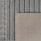 thumbnail of Carpetsale24 Teppich Läufer 60x110 cm Grau Hochflor Skandi Boho Karo Design Hoch-Tief Effekt Weicher Flauschig Pflegeleicht für Schlafzimmer, Flur