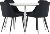 thumbnail of Plaza Essgruppe Tisch Ø120cm und 4 Velours Stühle beige.