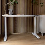 thumbnail of Schreibtisch STAND BASIC 120 x 60 elektrisch höhenverstellbar weiß hjh OFFICE