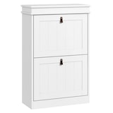 thumbnail of HOMCOM Móvel Sapateira Branco Sapateira Estreita com 2 Portas e Prateleira Ajustável para 10 Pares de Sapatos 54x24x82,5 cm Branco