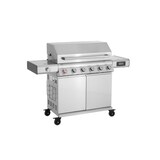 thumbnail of Tarrington House Barbecue à gaz 6+1 brûleurs GLENWOOD, acier inoxydable, thermostat électrique,  puissance 24,5 kW, 68 x 120 x 99cm, 4 roues, argent