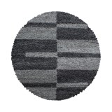 thumbnail of Teppich Hochflor Langflor Karo Kuschelig Waschbar Strapazierfähig Wohnzimmer Schlafzimmer Rund Grau 80x80 cm – WATZMANN von Kadima Design
