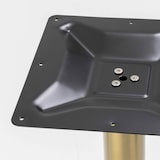 thumbnail of Runder Esstisch 60 cm Marmorplatte weiß/silber mit vergoldetem Fuß