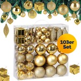 thumbnail of Casaria Weihnachtskugeln Weihnachtsbaumkugeln gold 103 tlg.