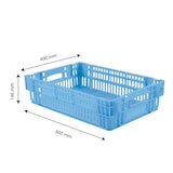 thumbnail of GILAC Caisse ajourée empilable emboîtable 600 x 400 - 27 L - Bleu G180110