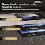 thumbnail of CIARRA Plaque à Induction et Hotte Intégrée 4 Foyers 83cm 7000W, avec 2- Flex Zone Boost Touche Sensitive Minuterie CBBEH834BBFF