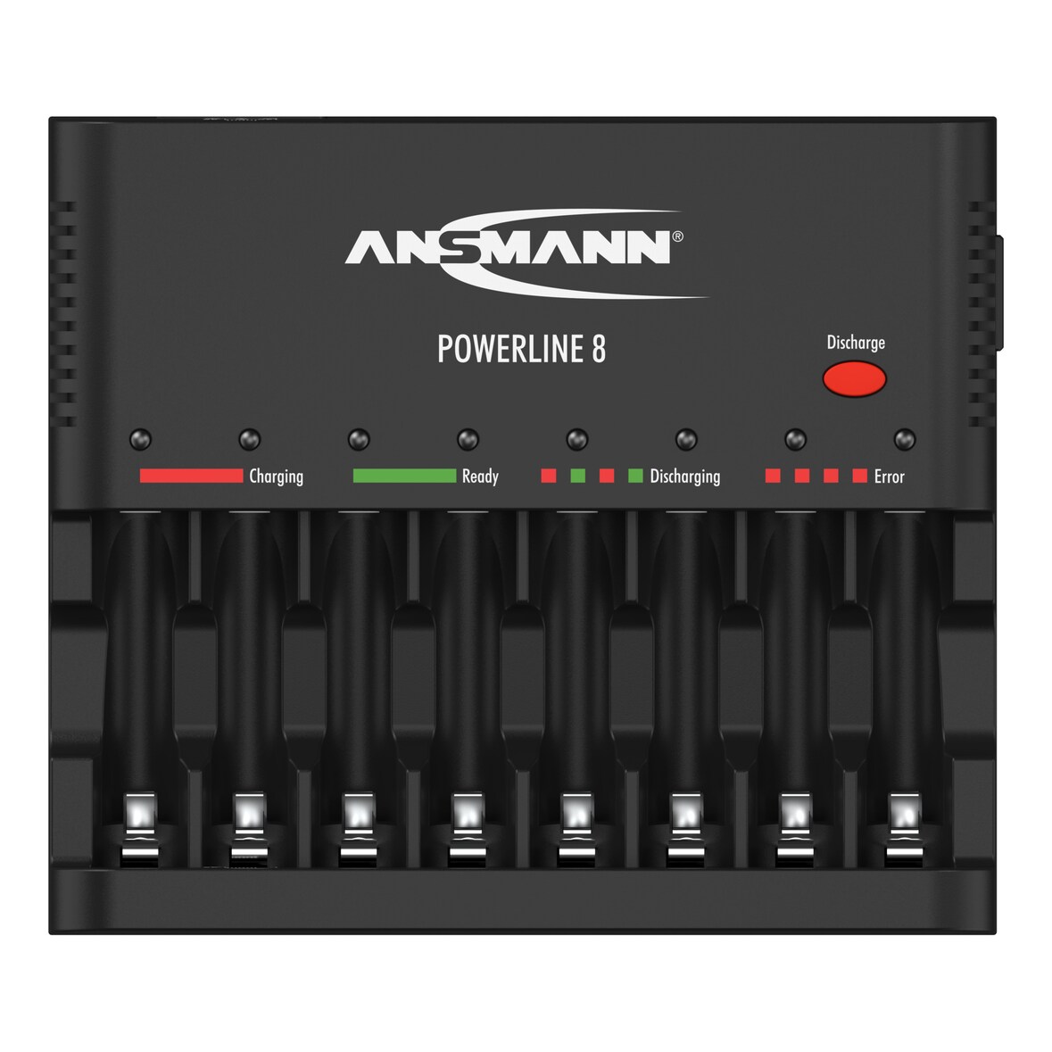 Ansmann Powerline 8 für 1-8 AA / AAA Akkus und USB-Ladebuchse 1001-0006
