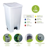 thumbnail of WellHome - Contenedor de Basura Selectivo 120L con 30 Bolsas de basura, Color Blanco