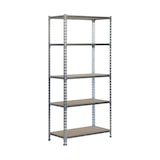 thumbnail of Scaffale metallico senza viti Maderclick 5 ripiani. Colore galva/legno 2000x1200x500 mm