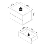 thumbnail of VCM Nachttisch Usal Beton-Grau H. 30 x B. 45 x T. 32 cm
