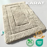 thumbnail of Badteppich Atlantis - extra flauschig & schnelltrocknend - Badezimmerteppich mit rutschsicherer Rückseite - Badematte (Beige, 70 x 120 cm)