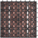 thumbnail of tectake Set di piastrelle da esterno Tegulas in WPC effetto legno - 405222