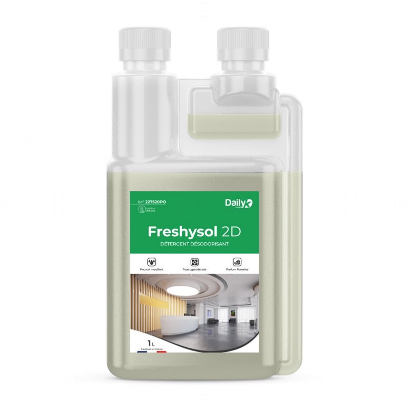 Détergent surodorant sols et surfaces FRESHYSOL 2D - Bidon doseur 1l Pin - Daily K