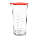 thumbnail of Arendo Messbecher mit Deckel, 600 ml, 20 Unzen, Klarsichtbecher aus Kunststoff, ideal für Handmixer, Stabmixer, Handrührer