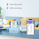 thumbnail of G&G Mini Printer SD001BL lichtblauw - inclusief 4 rollen - print zonder inkt op thermisch papier