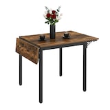 thumbnail of Relaxdays Esstisch klappbar, 2-4 Personen, HBT 76x120x78 cm, platzsparender Klapptisch, Küche, MDF, Eisen, braun/schwarz