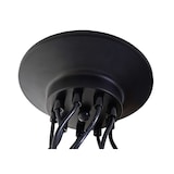 thumbnail of Suspension HWC-H81, Lampe à suspendre Lampe à suspendre, métal industriel hauteur réglable noir ~ 9x abat-jour cage