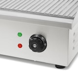 thumbnail of VERTES Plancha profesional de 3000 W en acero inoxidable superficie de grill ranurada de 55 x 35 cm, termostato, temperatura de 50 a 300 °C