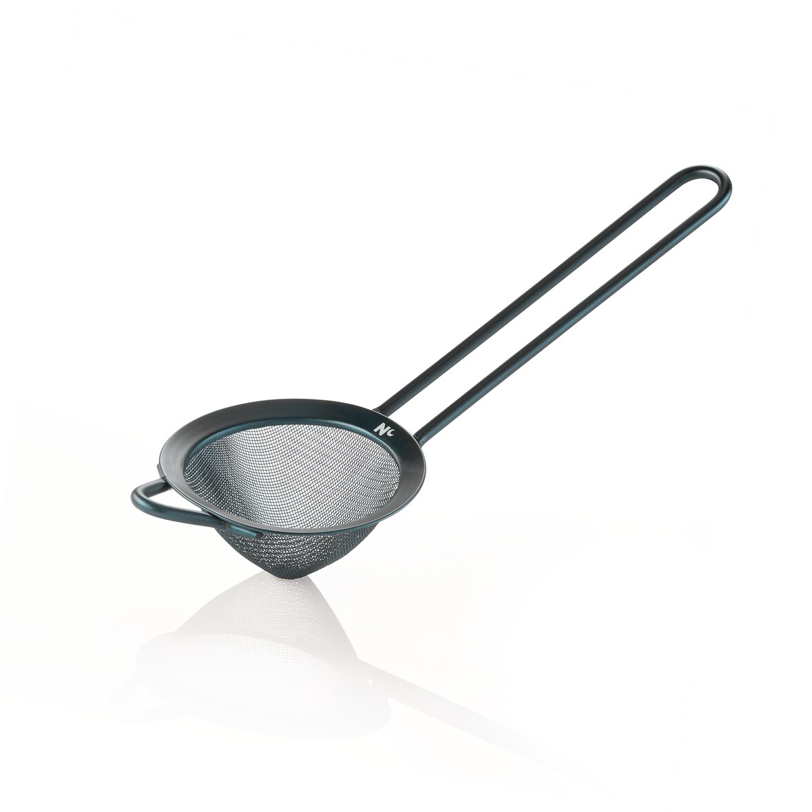 Feinmaschiges Sieb NOCTURN, Ø 9 cm, 25,5 cm, blau matt, Chromnickelstahl 18/8