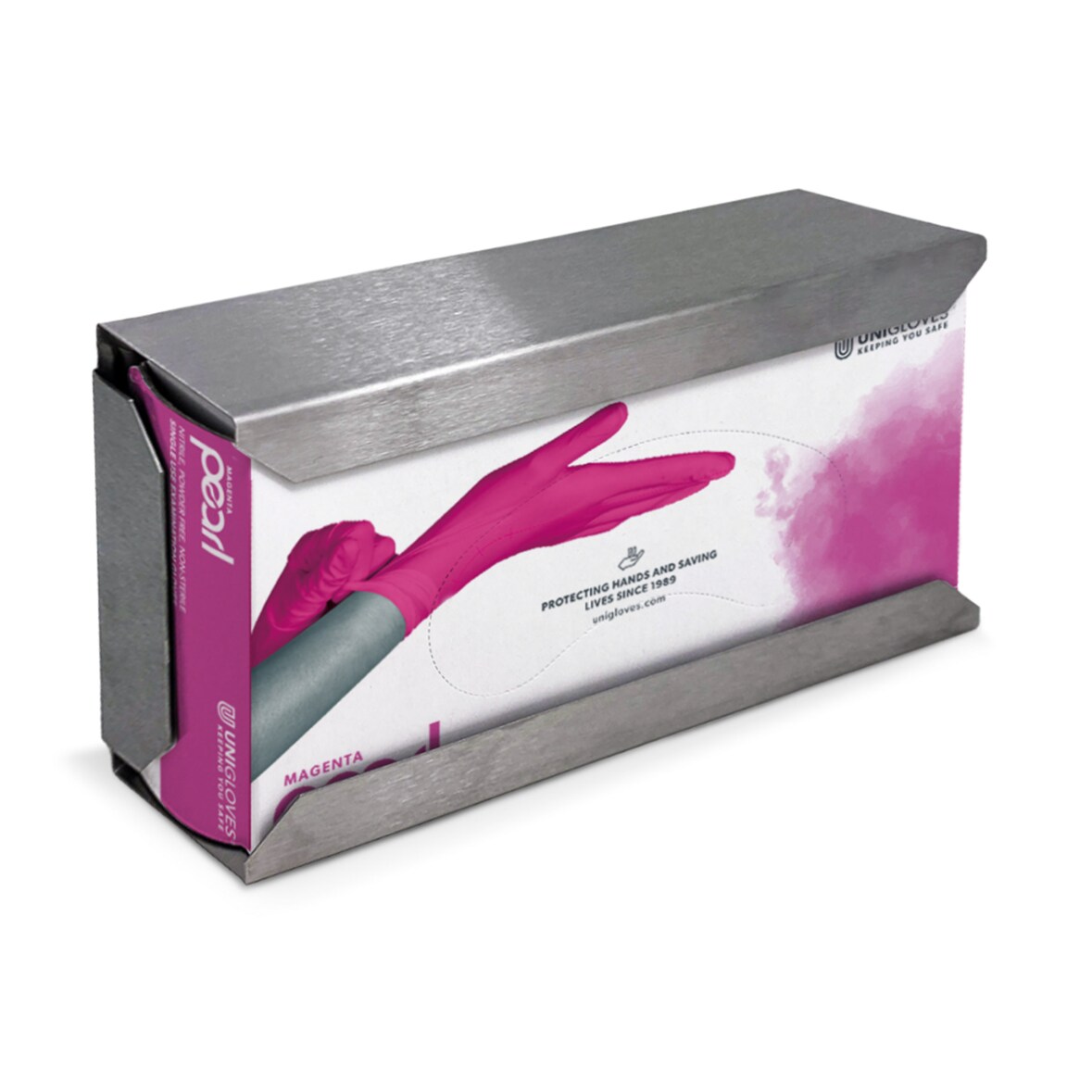 Unigloves Handschuhhalter - 250mm x 90mm x 130mm - Metall silber