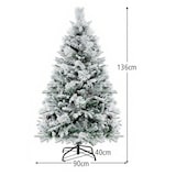 thumbnail of COSTWAY Árvore de Natal Artificial de 136 cm com Iluminação, Neve e Pinhas, Árvore de Natal, 8 Modos de Luz, 472 Pontas de Ramos PE PVC
